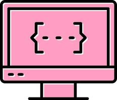 icono de vector de pantalla de monitor