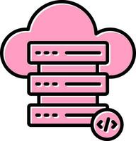 Cloud Server Vector Icon