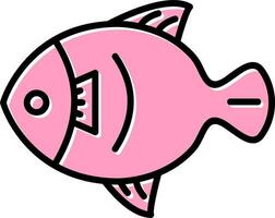 icono de vector de pescado