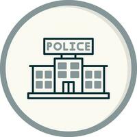 icono de vector de estación de policía