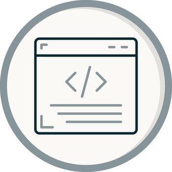 icono de vector de programación web