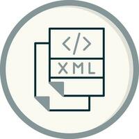 icono de vector de archivo xml
