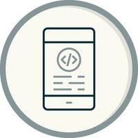 Mobile Coding Vector Icon