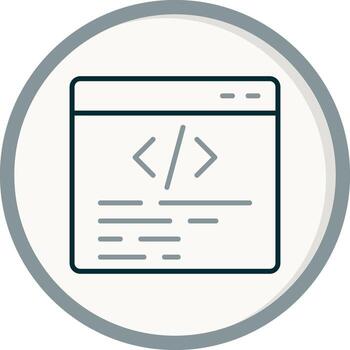 icono de vector de programación web