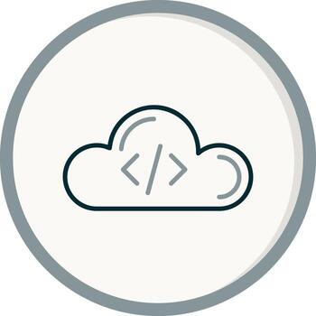 Cloud Coding Vector Icon