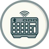 Wireless Keyboard Vector Icon