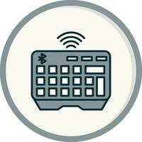 Wireless Keyboard Vector Icon