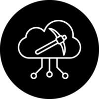 Cloud Mining Vector Icon