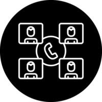 Group Phone Call Vector Icon