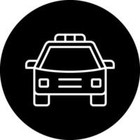 icono de vector de coche de policía