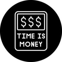 el tiempo es dinero vector icono