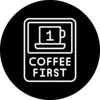 Coffee First Vector Icon