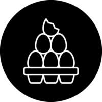 organic eggs Vector Icon