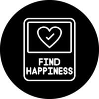 Find Happiness Vector Icon