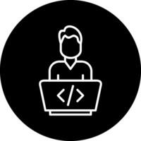 icono de vector de programador