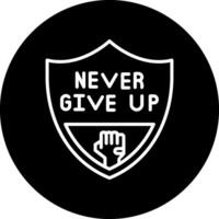 Never Give Up Vector Icon