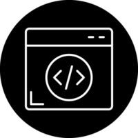 icono de vector de programación web