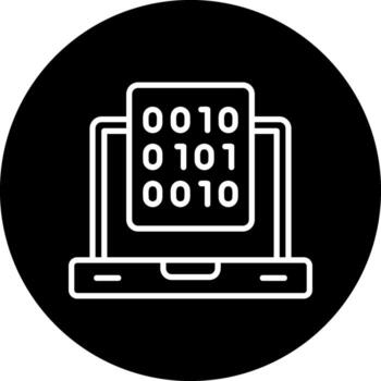 Binary Data Vector Icon