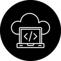 icono de vector de computación en la nube