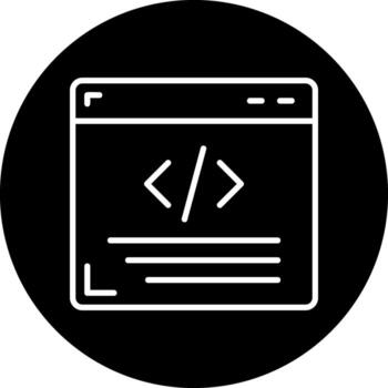 icono de vector de programación web