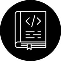 codificación libro vector icono