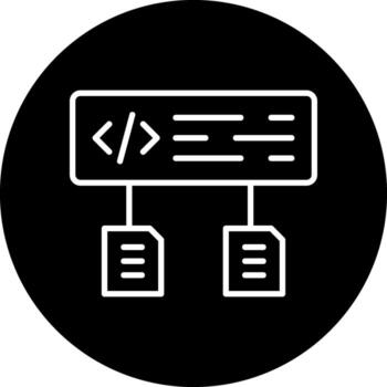 icono de vector de flujo de datos