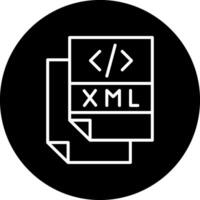 icono de vector de archivo xml