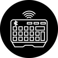 icono de vector de teclado inalámbrico