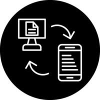 icono de vector de transferencia de datos