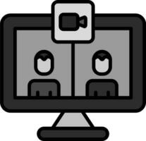 icono de vector de videollamada