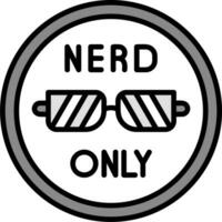 nerd solamente vector icono