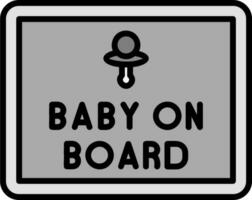 Baby On Board Vector Icon