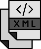 icono de vector de archivo xml