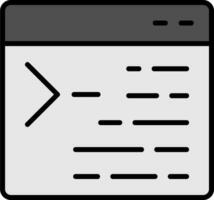 icono de vector de terminal de código