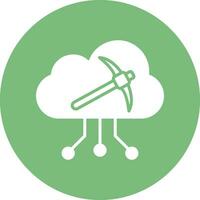 Cloud Mining Vector Icon