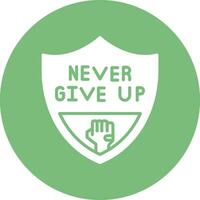 Never Give Up Vector Icon
