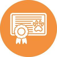 icono de vector de certificado