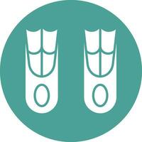 icono de vector de aleta