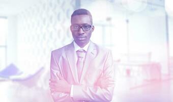 Young businessman in his office photo