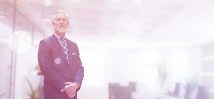 Senior businessman in his office photo