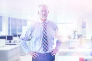 Senior businessman in his office photo