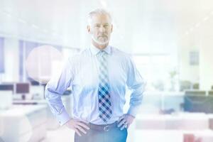 Senior businessman in his office photo