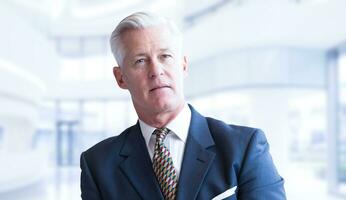 Senior businessman in his office photo