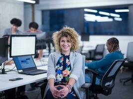 portrait of young female software developer photo