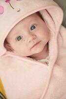 happy newborn little baby smilling photo