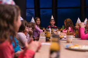 young boy having birthday party photo