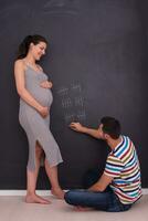 pregnant couple accounts week of pregnancy photo