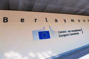 el berlaymont edificio en Bruselas foto