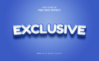 bewerkbare exclusief tekst effect psd