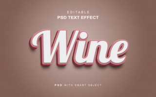 Wine Text Effect Style psd